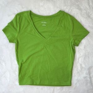 5/$25 Misc Bundle Deal - Wild Fable Short Sleeve V-Neck Cropped T Shirt - S